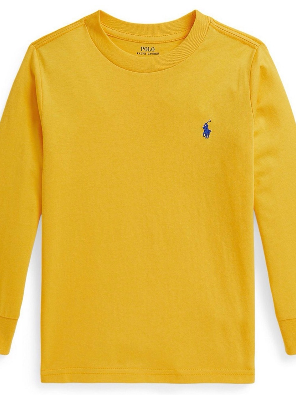 Polo by Ralph Lauren Boys Size 7 Cotton Jersey Long-Sleeve Tee in Yellow